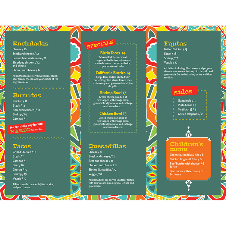 Show details for Mexican Grille - Menu (8.5 x 11) - Version 1 - Design Online