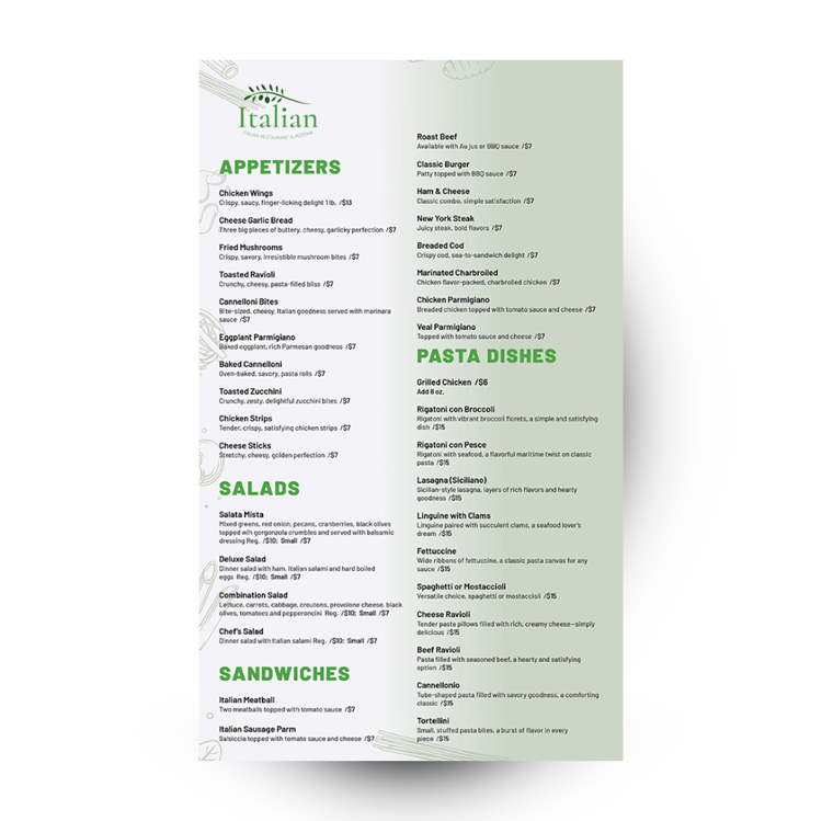 Show details for Italian Fresca - Green